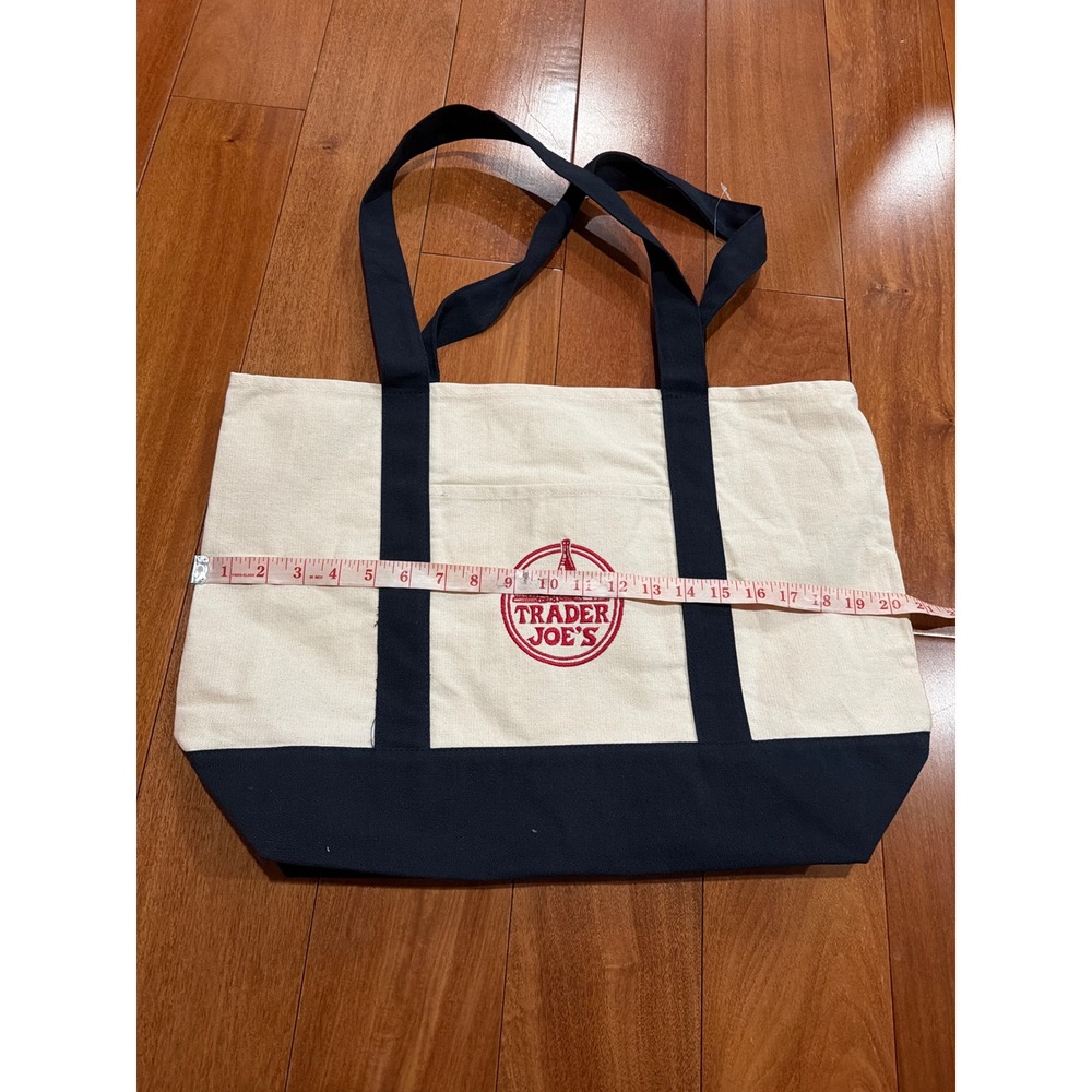 Trader Joe's Canvas Tote Bag Reusable‎ Grocery Bag Big Shopping Bag - Picture 5 of 8
